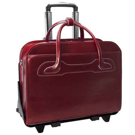 Mckleinusa Willowbrook W Series Leather Detachable-Wheeled Ladies Case - Red 94986